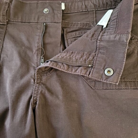 Lee Easy Fit Capris Pedal Pusher Pants Brown Women's Medium Stretch Waist - Picture 9 of 15